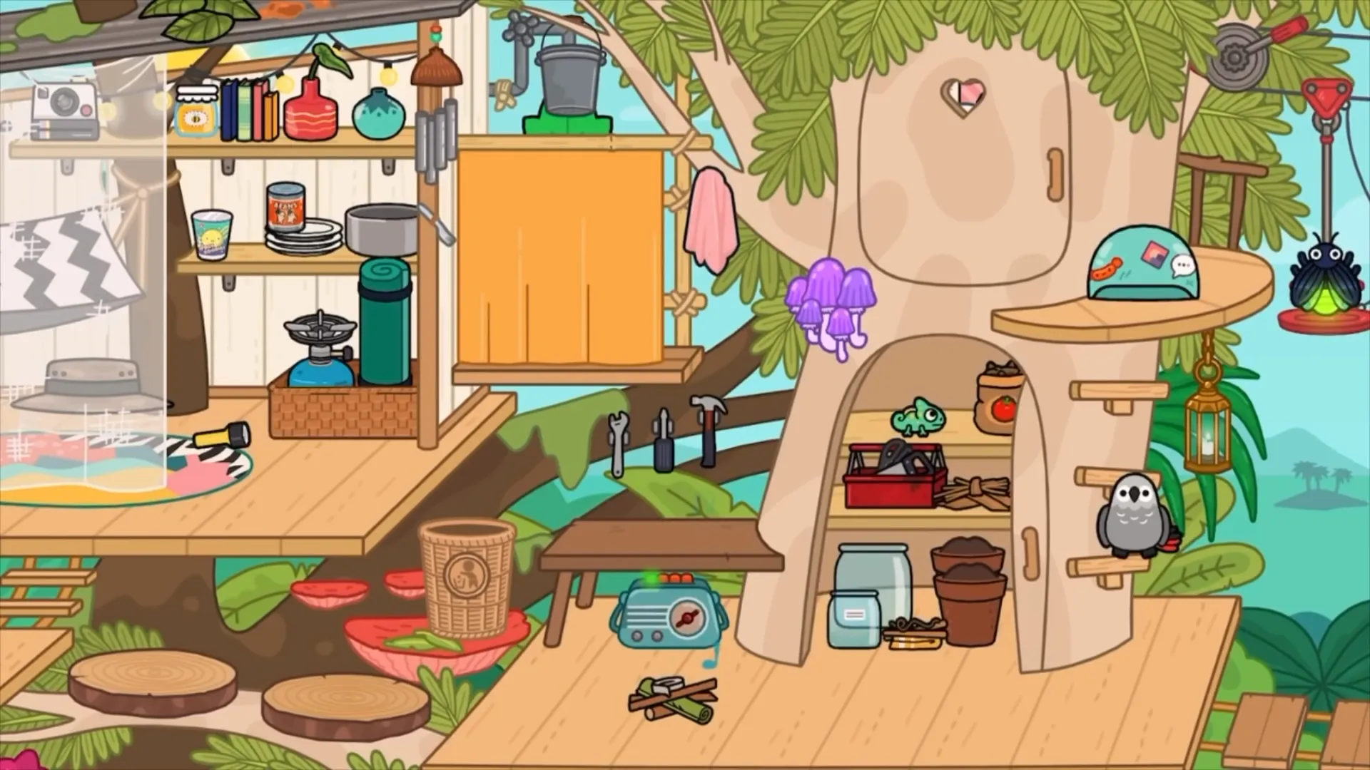 Hidden treehouse Tree House in Toca Life World